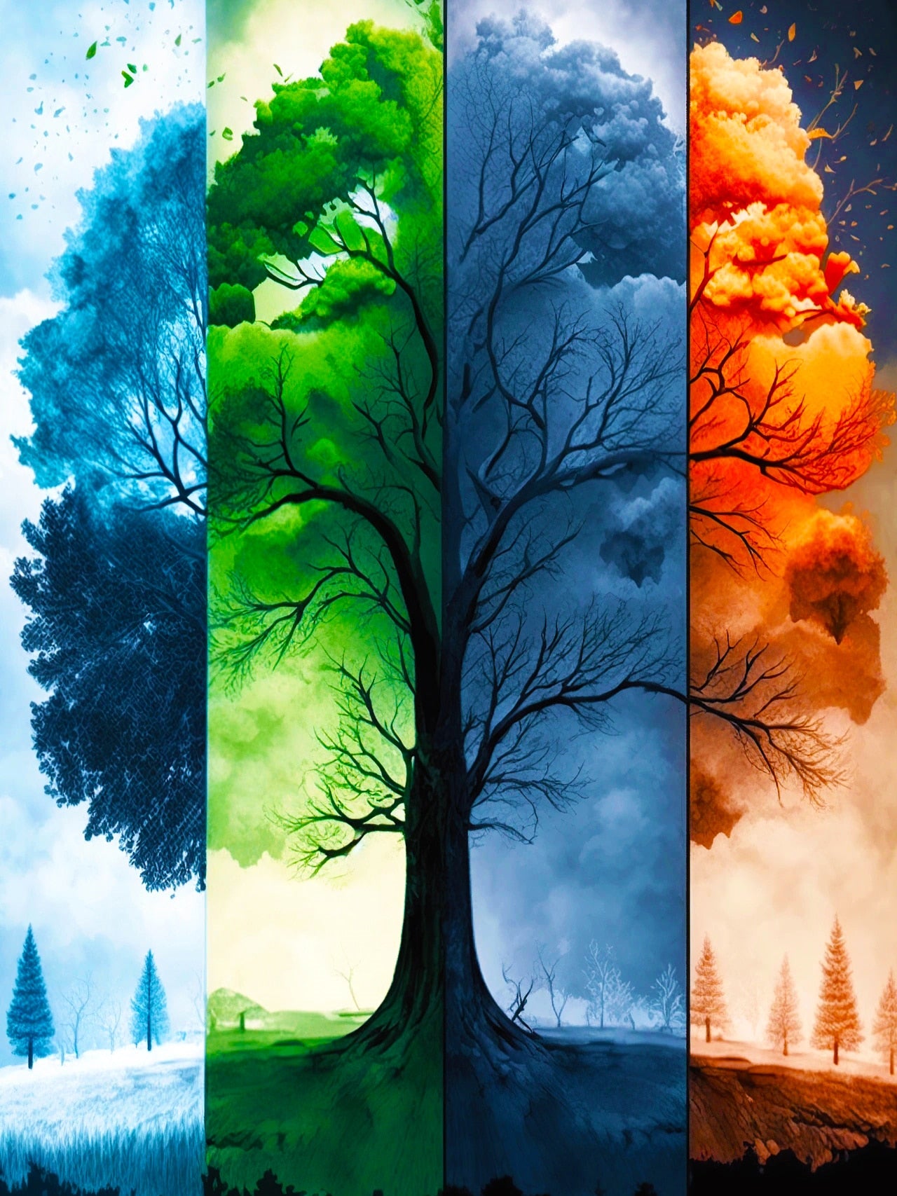 Diamond Painting - Jaargetijdenboom
