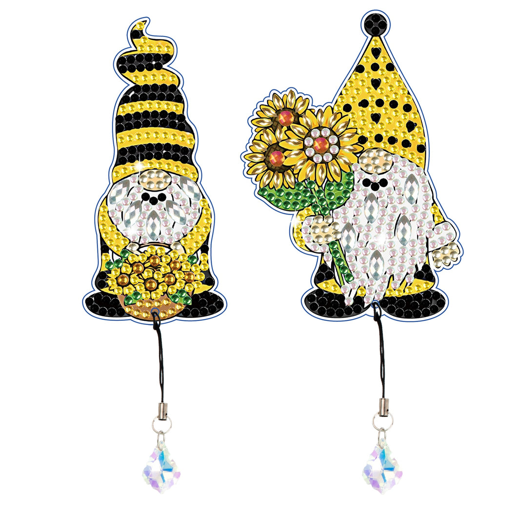Diamond Painting - Gele Kabouter Boekenleggers - 2 stuks