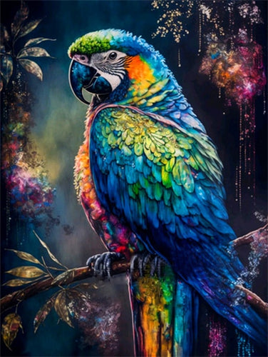 Diamond Painting - Blauwe Papegaai
