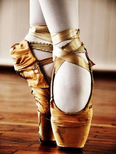 Diamond Painting - Gouden Ballerina Schoenen