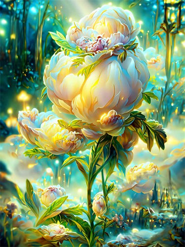 Diamond Painting - Pioenroos