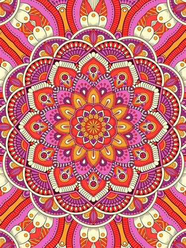 Diamond Painting - Paars/rode Mandala