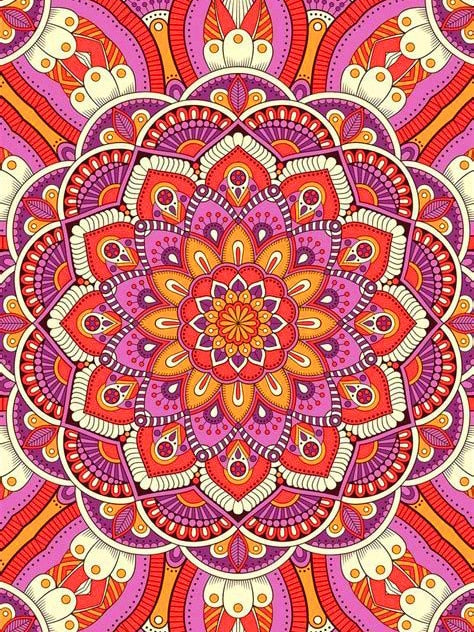 Diamond Painting - Paars/rode Mandala