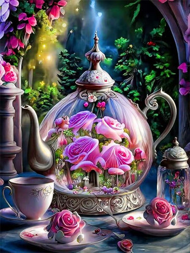 Diamond Painting - Grote Theepot