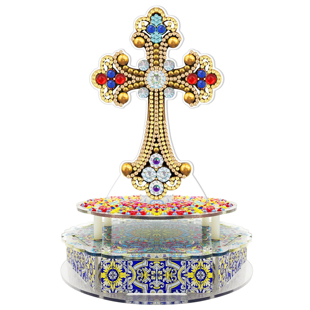 Diamond Painting Music Box - Golden Cross
