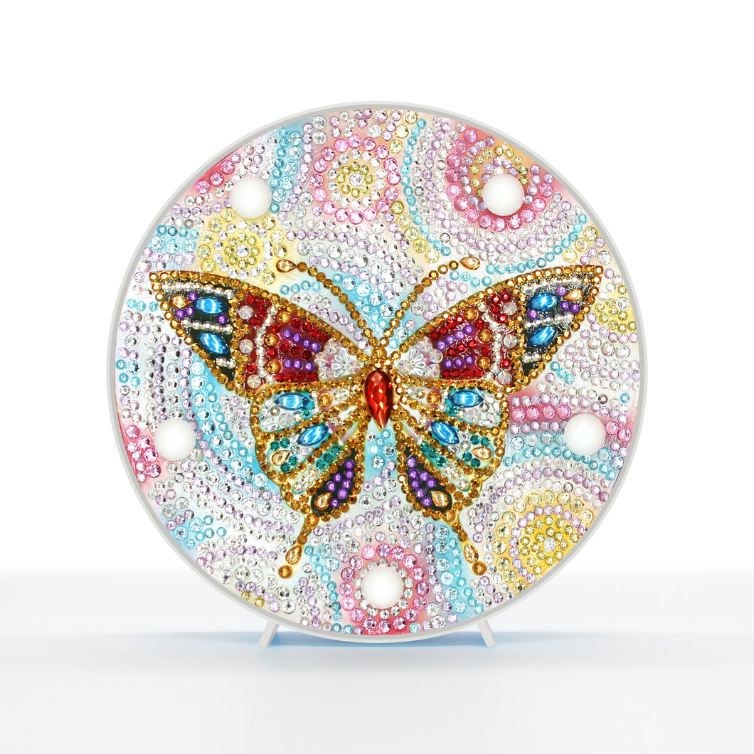 Diamond Painting Round Lamp - Large Butterfly