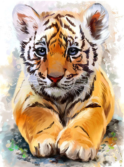 Diamond Painting - Baby Tijger