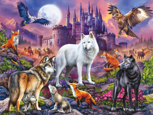 Diamond Painting - Dieren voor het Kasteel - Diamond Paradijs