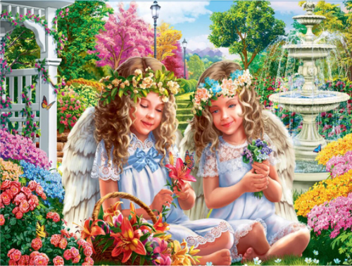 Diamond Painting - Meisjes met Vleugels