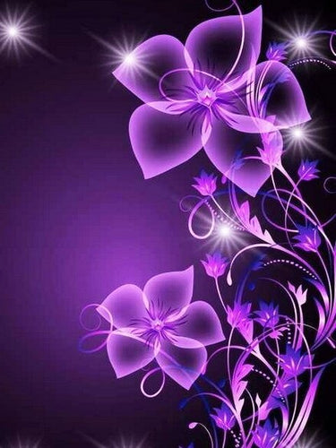Diamond Painting - Neon Bloemen - Diamond Paradijs