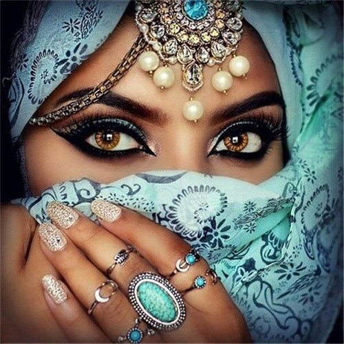 Diamond Painting - Arabische Vrouw - Diamond Paradijs