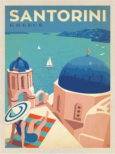 Diamond Painting - Santorini - Greece - Diamond Paradijs