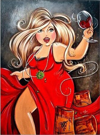 Diamond Painting - Mollige Dames - Diamond Paradijs