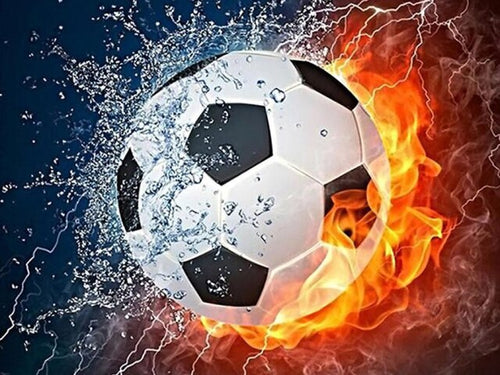 Diamond Painting - Voetbal - Diamond Paradijs
