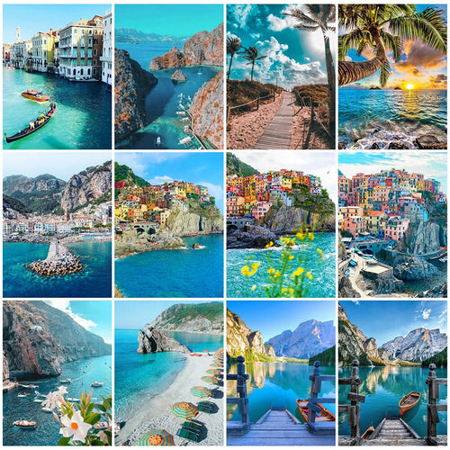 Diamond Painting - Uitzicht op Vakantie - Diamond Paradijs
