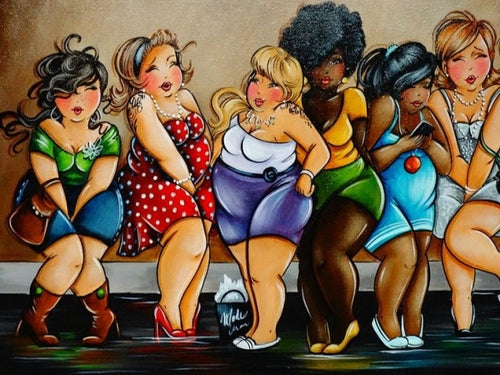 Diamond Painting - Mollige Dames - Diamond Paradijs