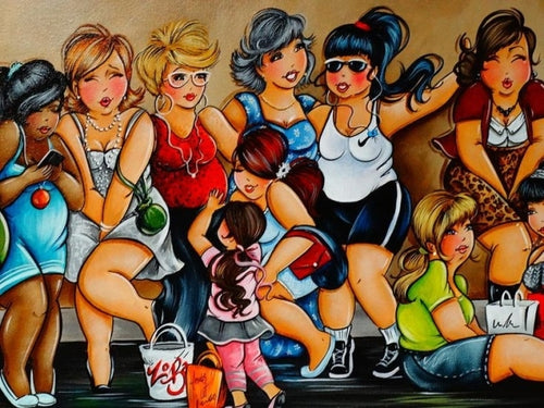 Diamond Painting - Mollige Dames - Diamond Paradijs