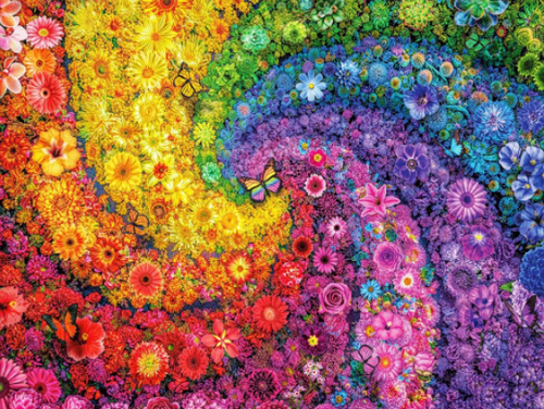 Diamond Painting - Regenboog Bloemen - Diamond Paradijs