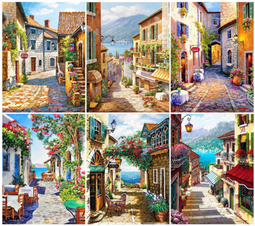 Diamond Painting - Smalle Straatjes - Diamond Paradijs